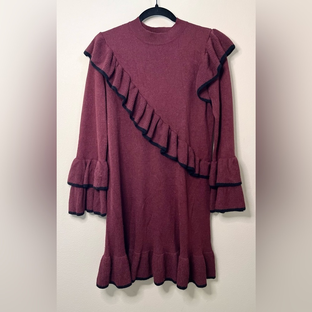 BP. Ruffle Sweater Dress